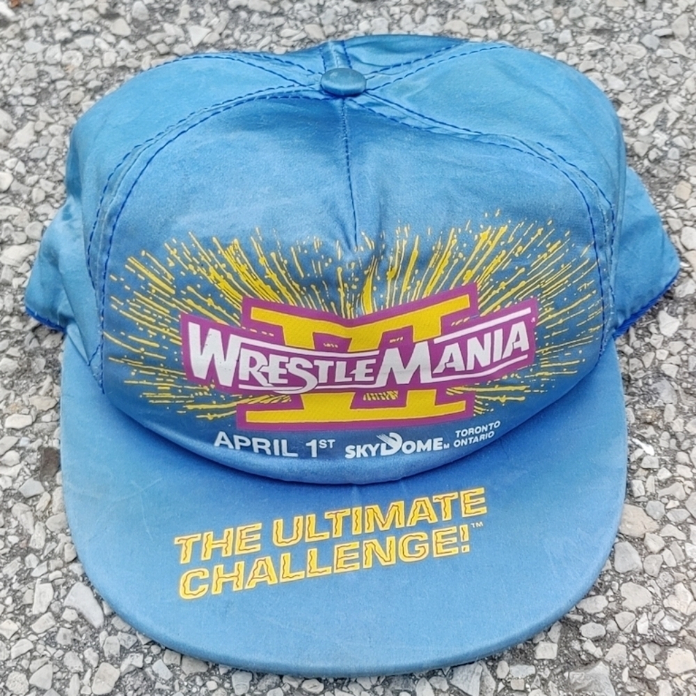 1990 WWF Wrestlemania VI Toronto,Ontario Satin Snapback Cap Hat Made in USA OSFA